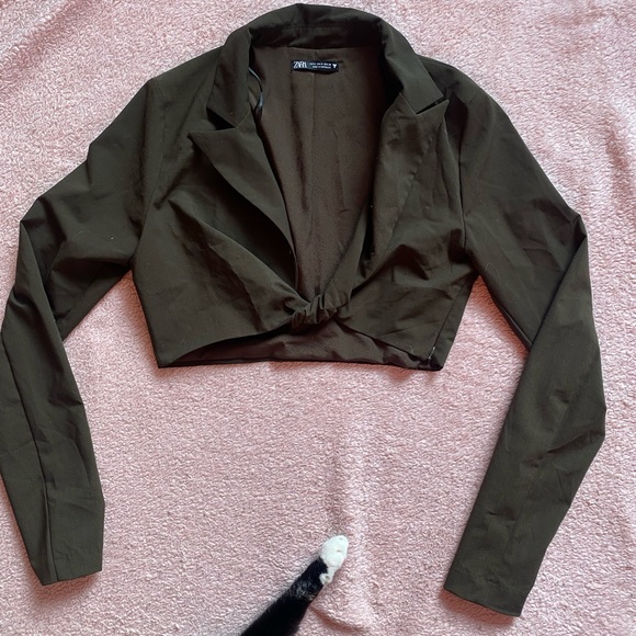 Zara cropped suiting blouse - Picture 1 of 4